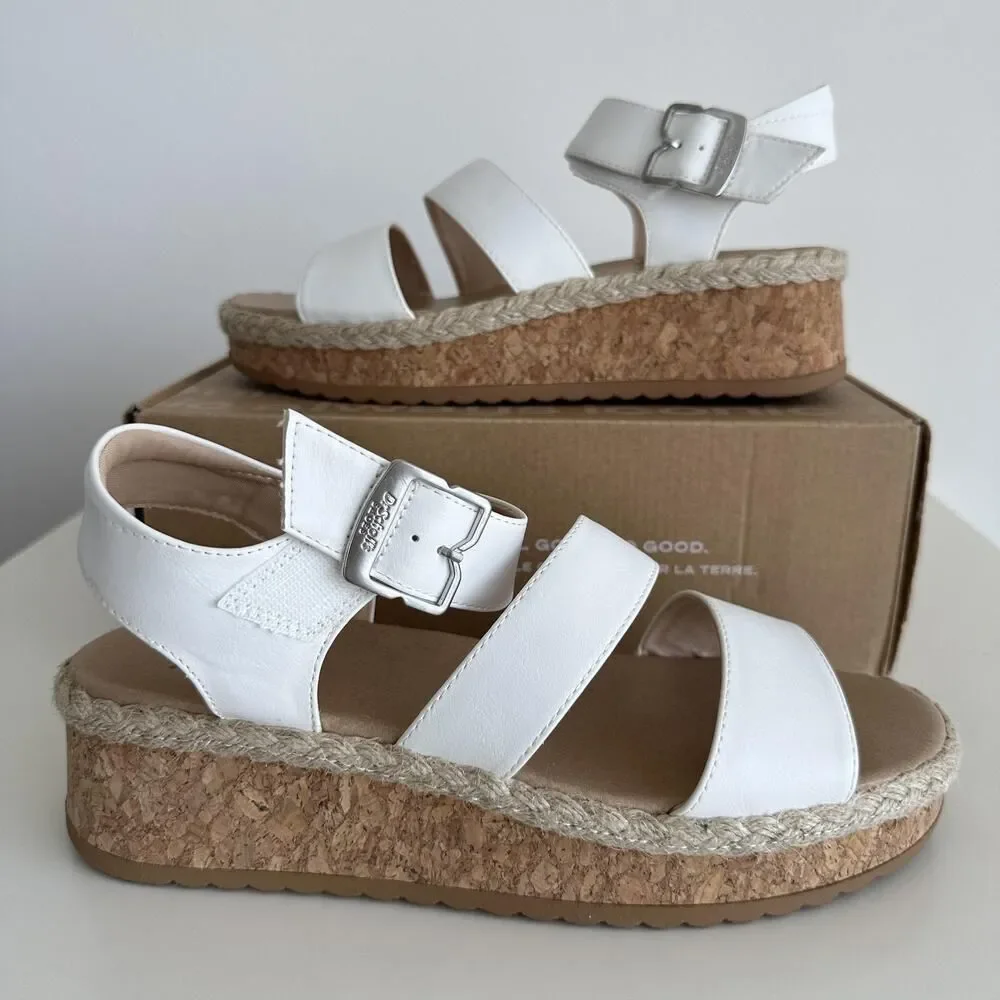 Dr. Scholls Shoes Womens 9.5 Ellie Platform Sandals Wedge Ankle Strap Espadrille
